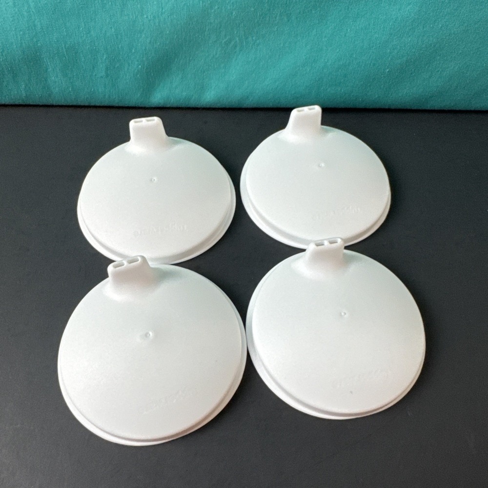 Tupperware Sippy Cup Lids Domed Seals Set of 4 for Bell Tumblers Dome Sipper !!